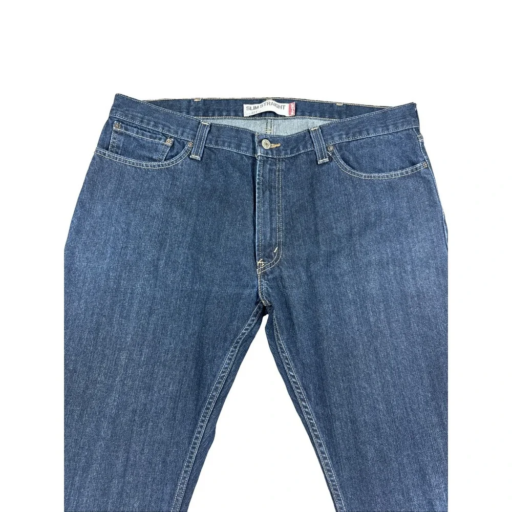 Levi's 514 Jeans Men's 40X30 Slim Straight Blue Denim Dark Wash 100% Cotton